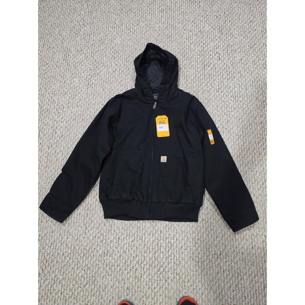 NWT Carhartt Men's Large 3M Duck Insulated Loose Fit Jacket J130-M BLACK
